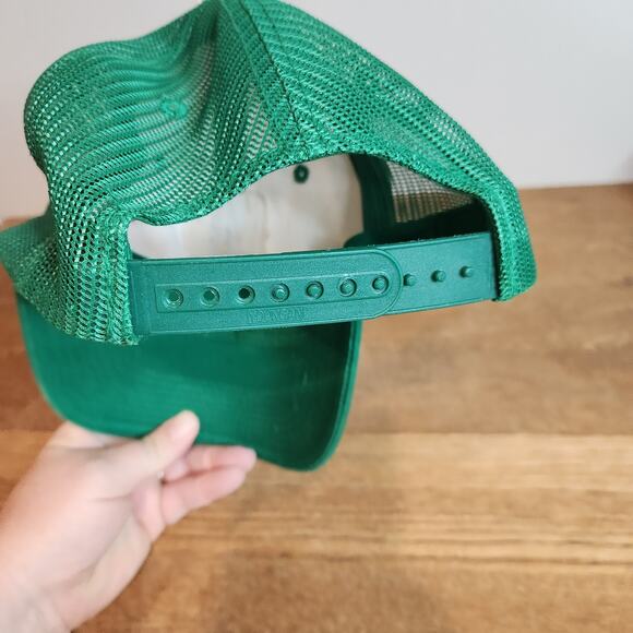 Vtg Remington Patch Green Cap Official Product Trucker Snapback Hat Adjustable - Picture 4 of 5